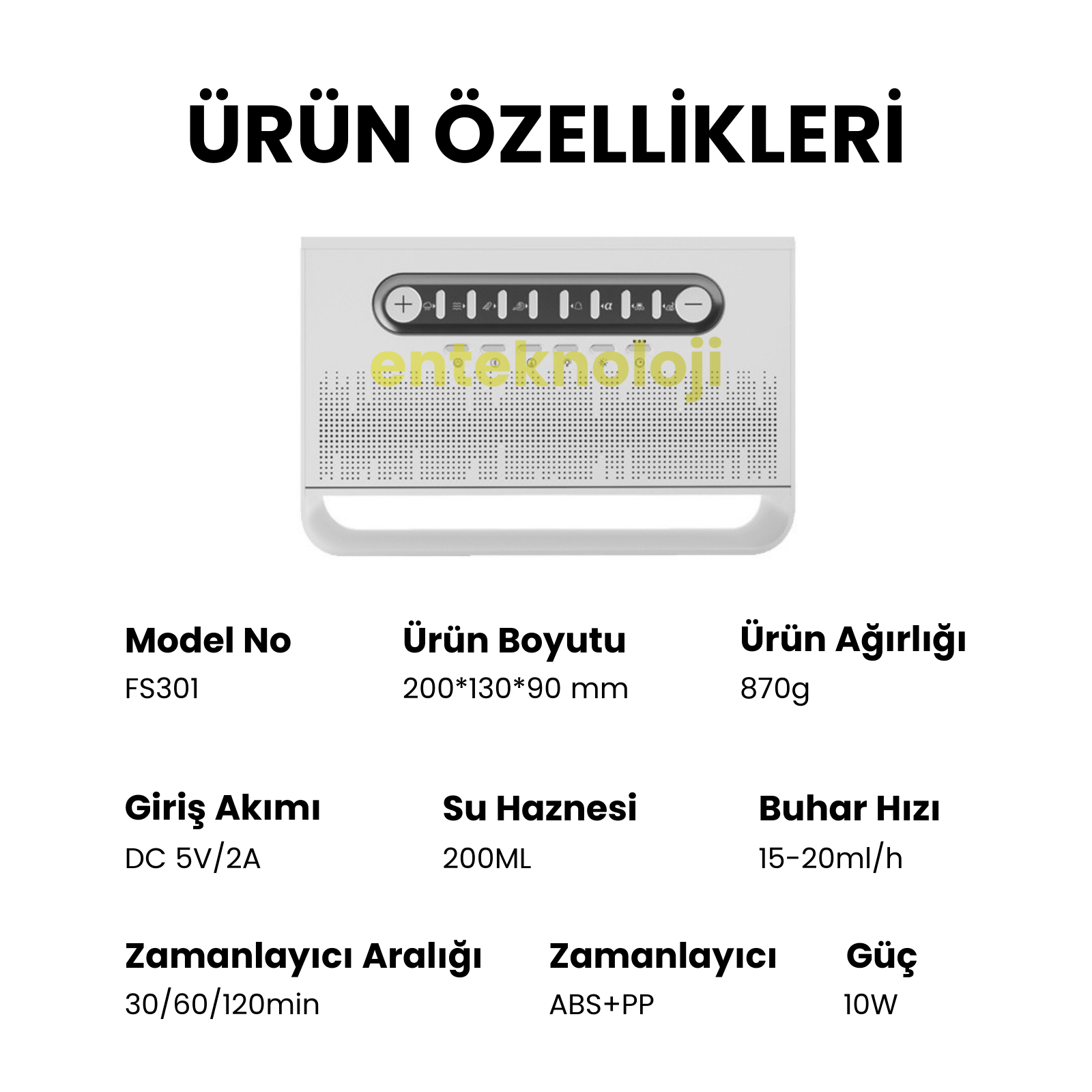 8 Farklı Doğa Sesli Hava Nemlendirici Bluetooth Hoparlör