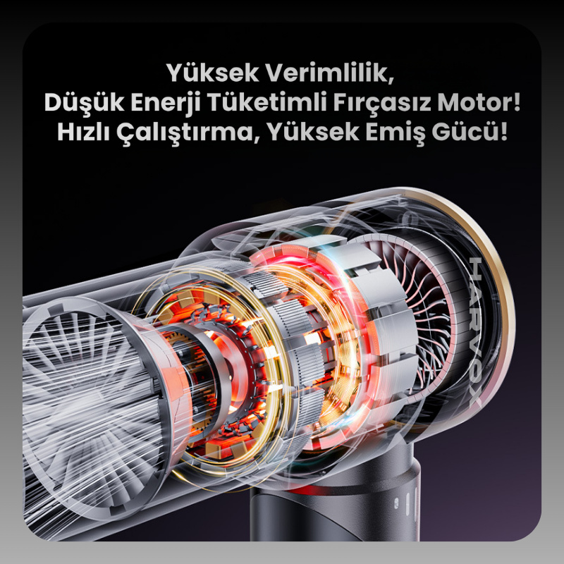 Harvox Araç İçi Süpürgesi HXVC-002 (Gri - Siyah)