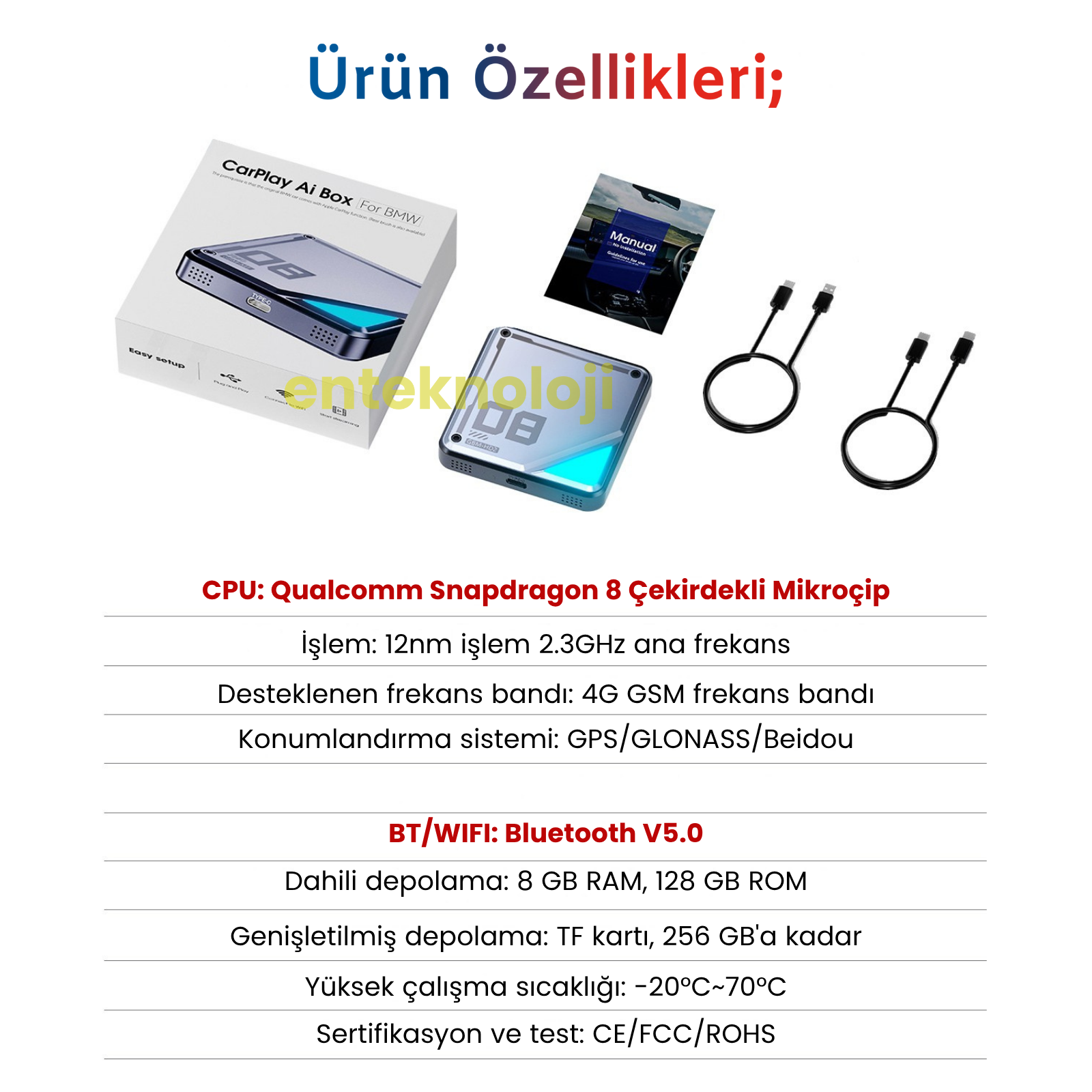 L08 BMW İçin CarAiBOX Carplay Dönüştürücü