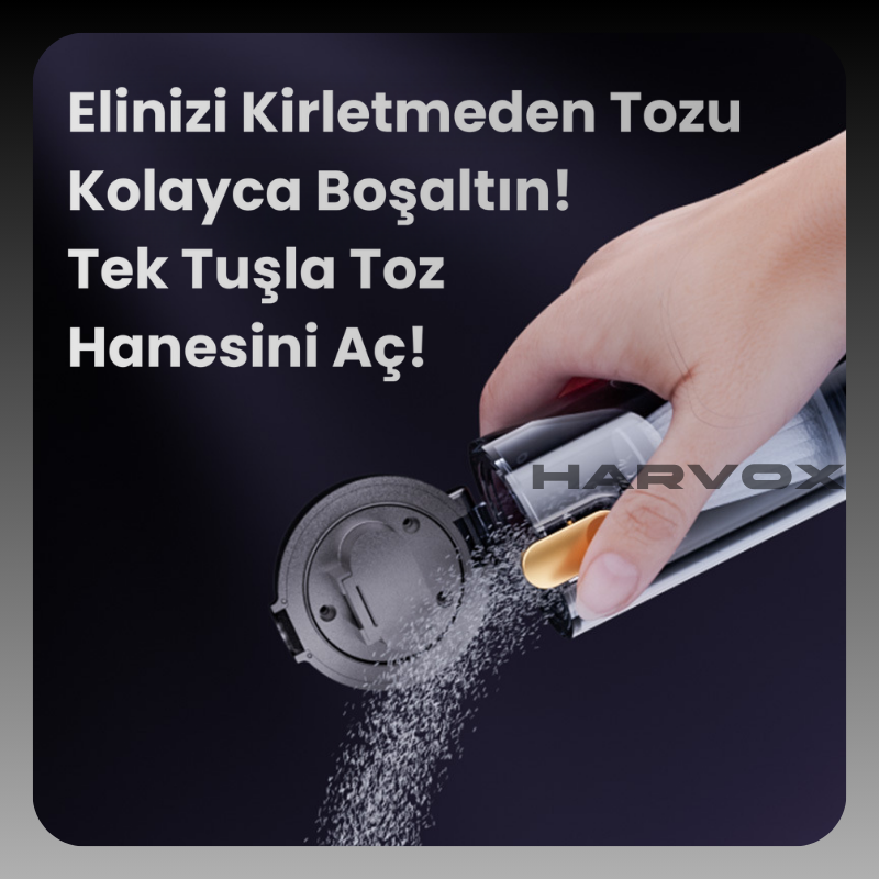 Harvox Araç İçi Süpürgesi HXVC-002 (Gri - Siyah)