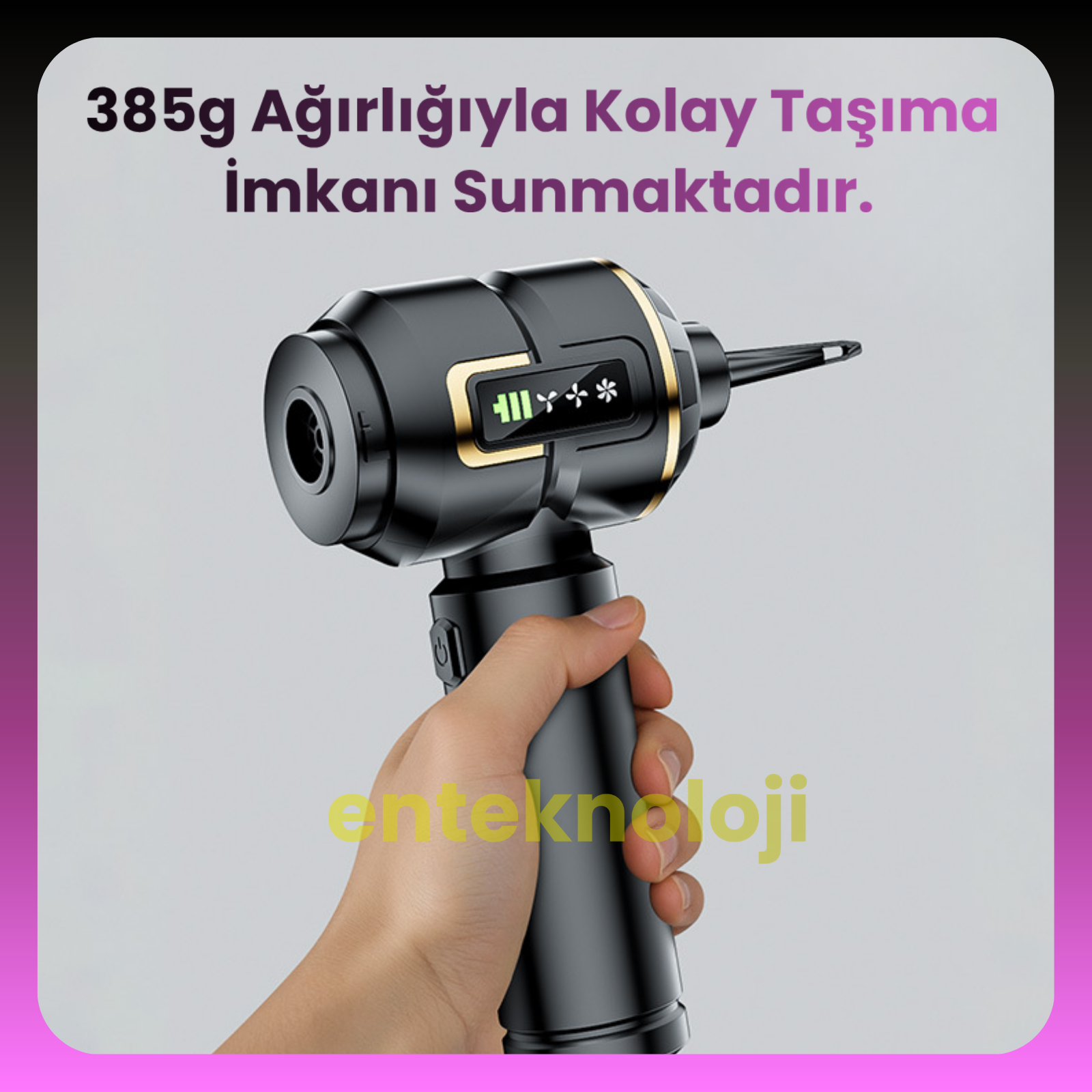 Harvox Araç İçi Süpürgesi HXVC-003 (Gri - Mor)