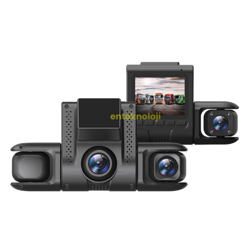 Araç İçi Hd Kamera 4 Kameralı Y13 (Arka Görüş Kamerası Hediye)