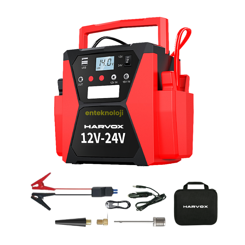 Harvox Akü Takviyeli Hava Kompresörü JS-007