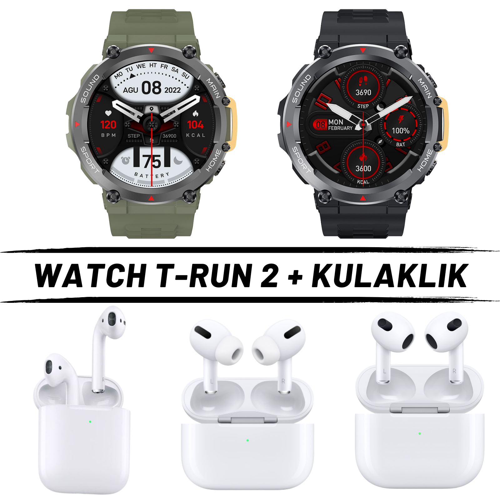 Watch T-Run 2 Akıllı Saat + Kulaklık