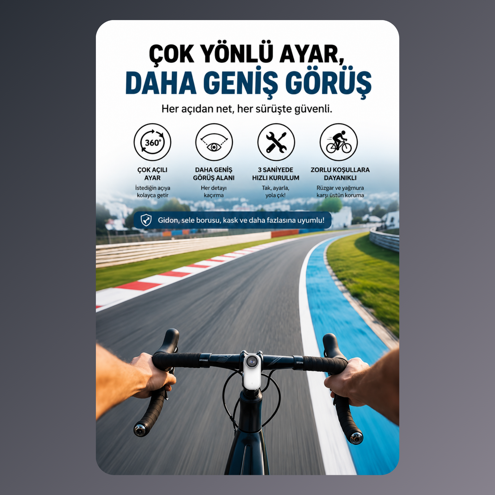 Ekranlı 4K Pro Aksiyon Kamerası AK-001