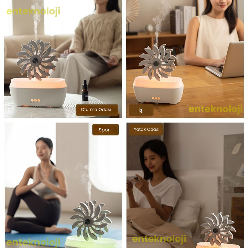 Hareketli Değirmen Hava Nemlendirici