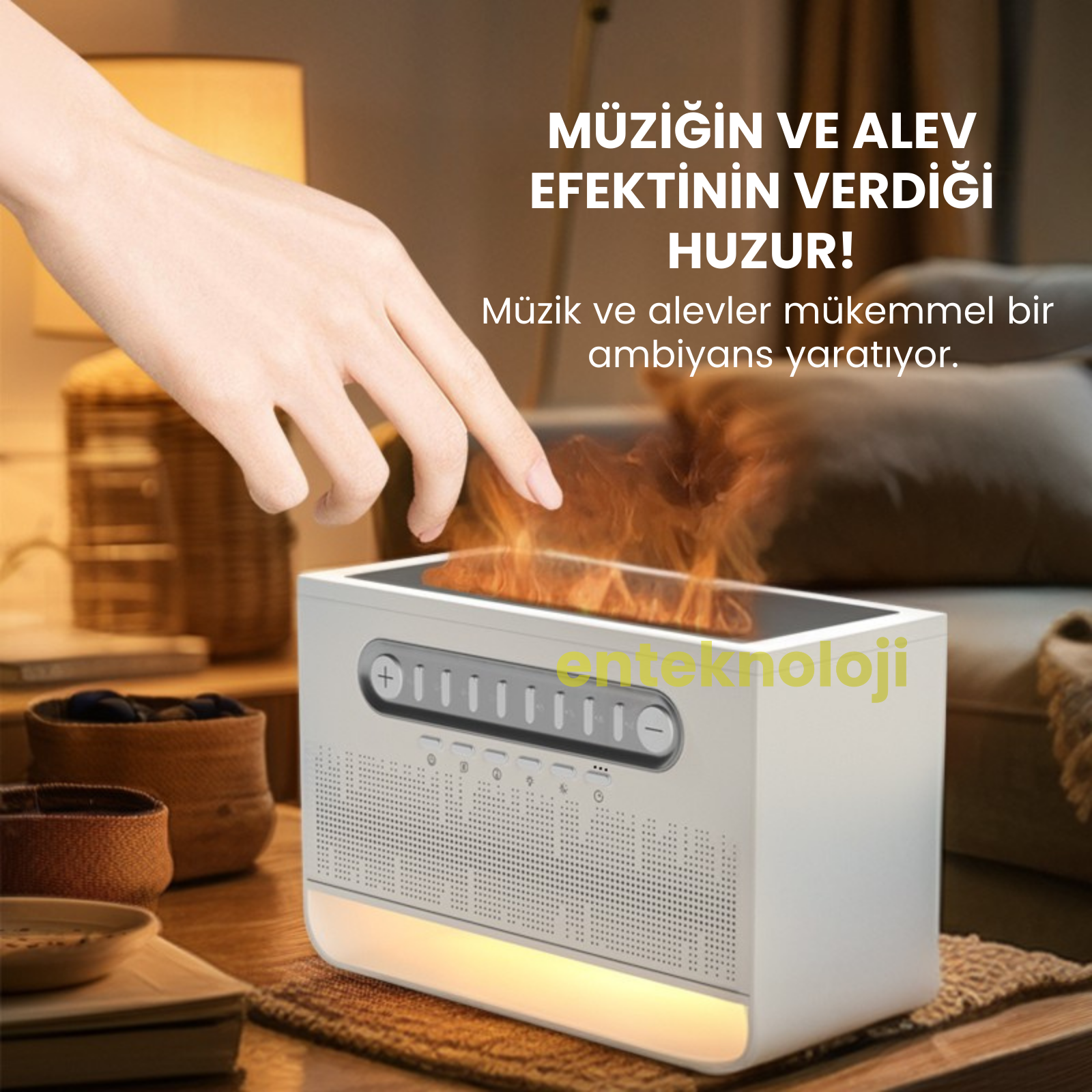 8 Farklı Doğa Sesli Hava Nemlendirici Bluetooth Hoparlör