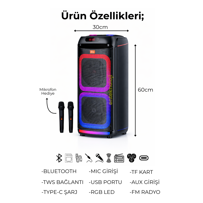 RGB Renkli Hoparlör HX-SP-H8203