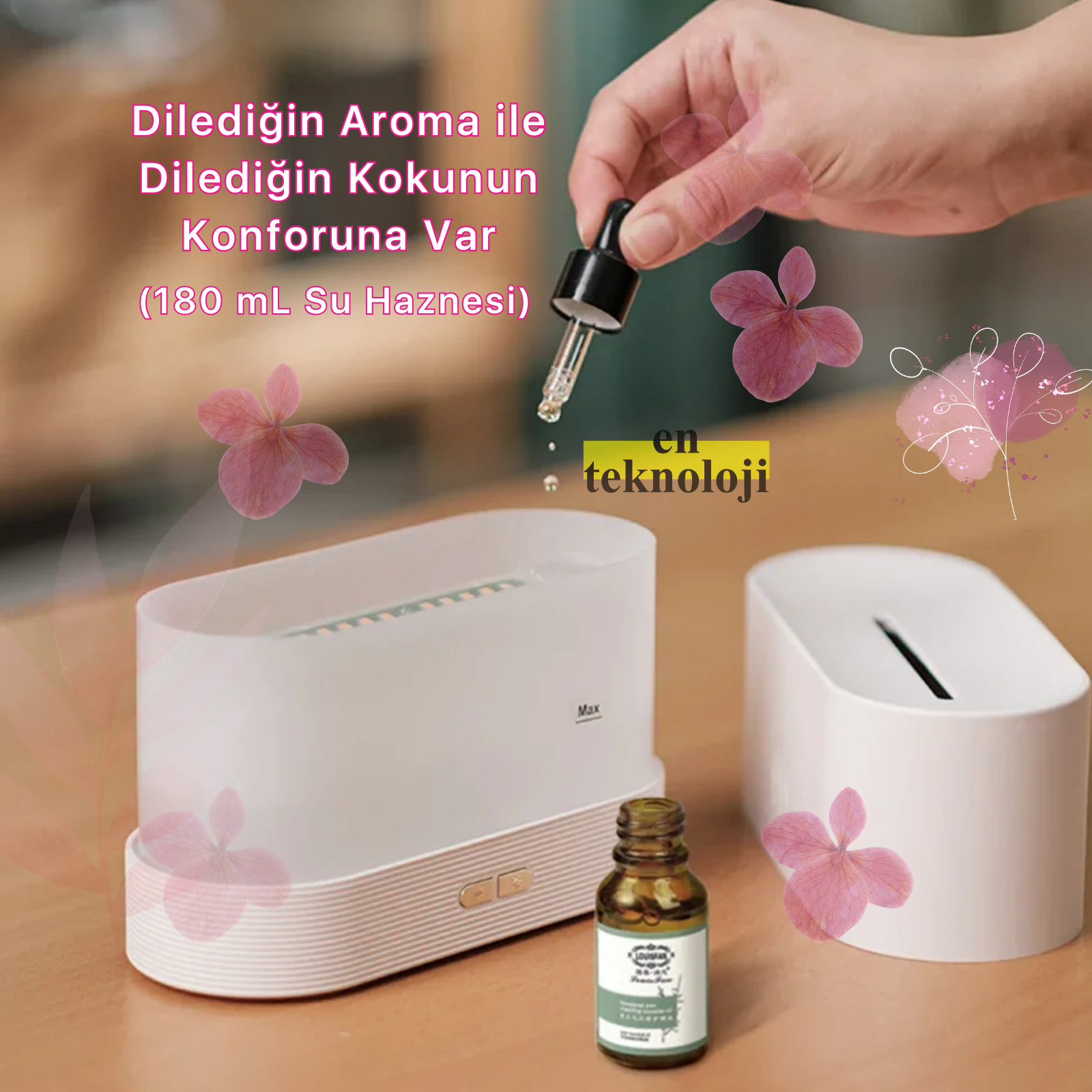 Alev Efektli Ultrasonik Hava Nemlendirici Humidifier (Mini Şömine)