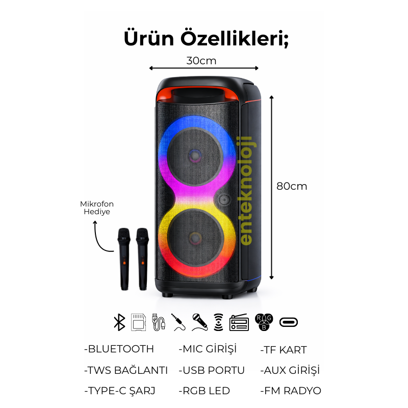RGB Renkli Hoparlör HX-SP-H8202