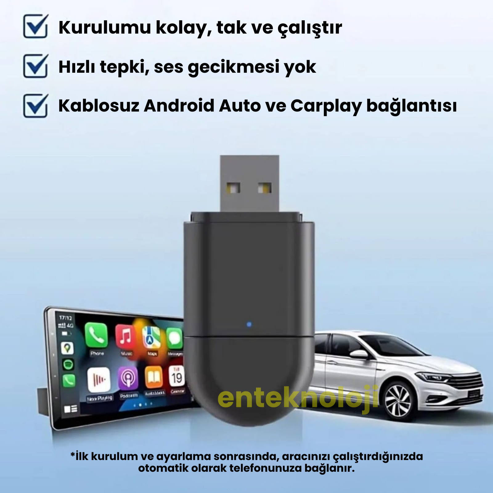 TAB06 2in1 Usb Araç İçi Carplay