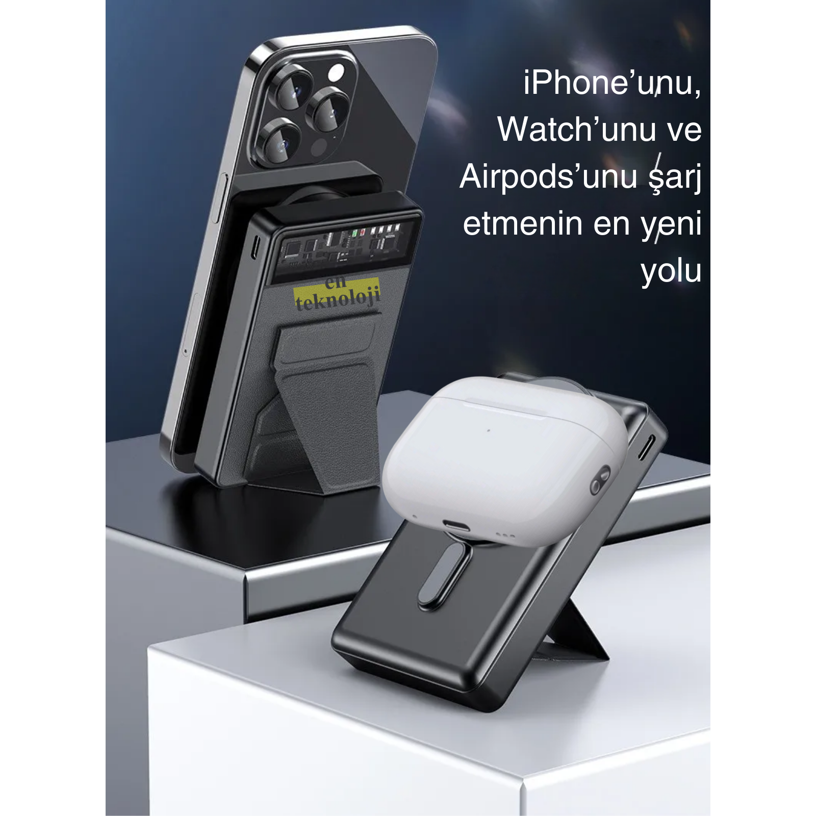 3 in 1 SY-66 Wireless Powerbank (Hızlı Şarj)