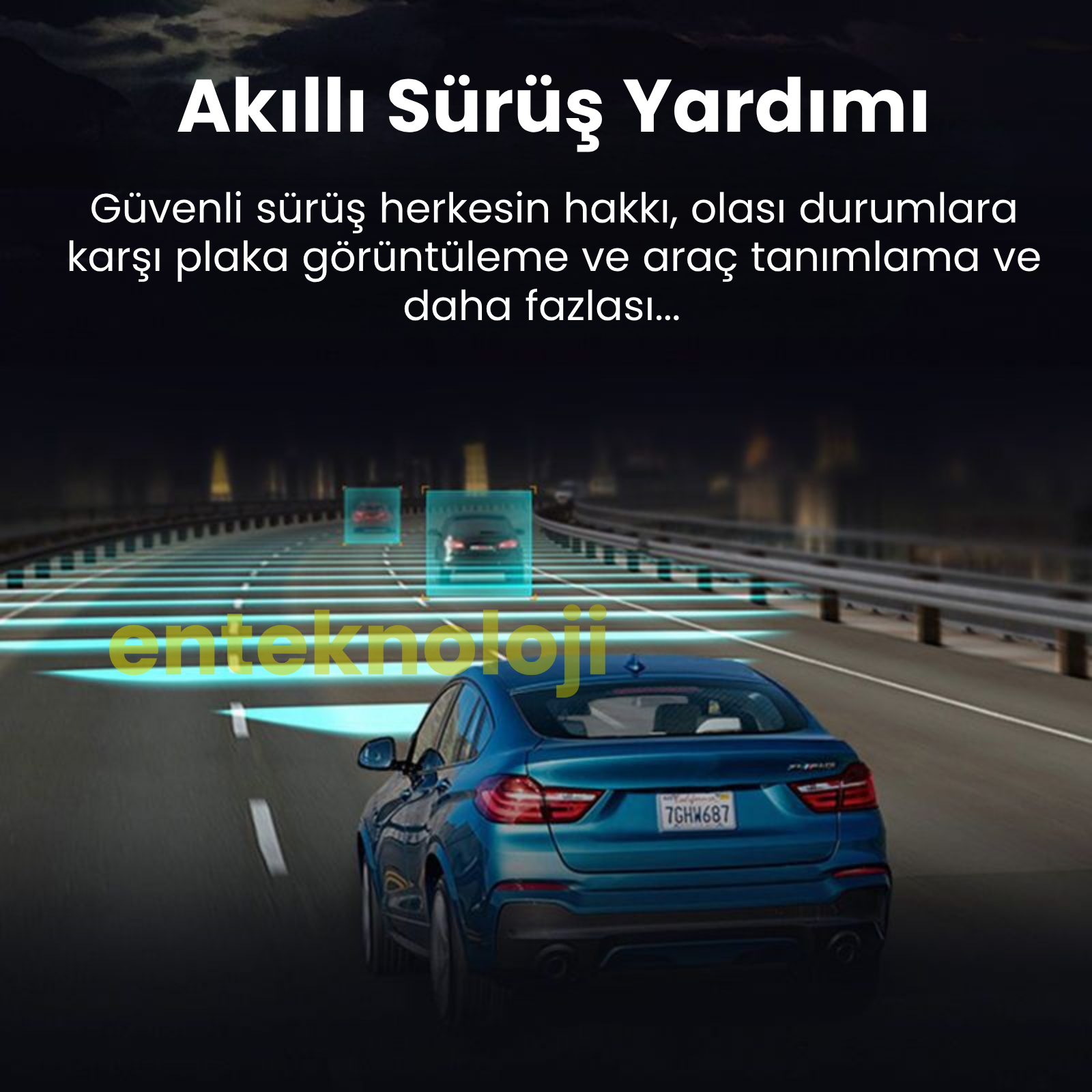Araç İçi Hd Kamera 2 Kameralı A68