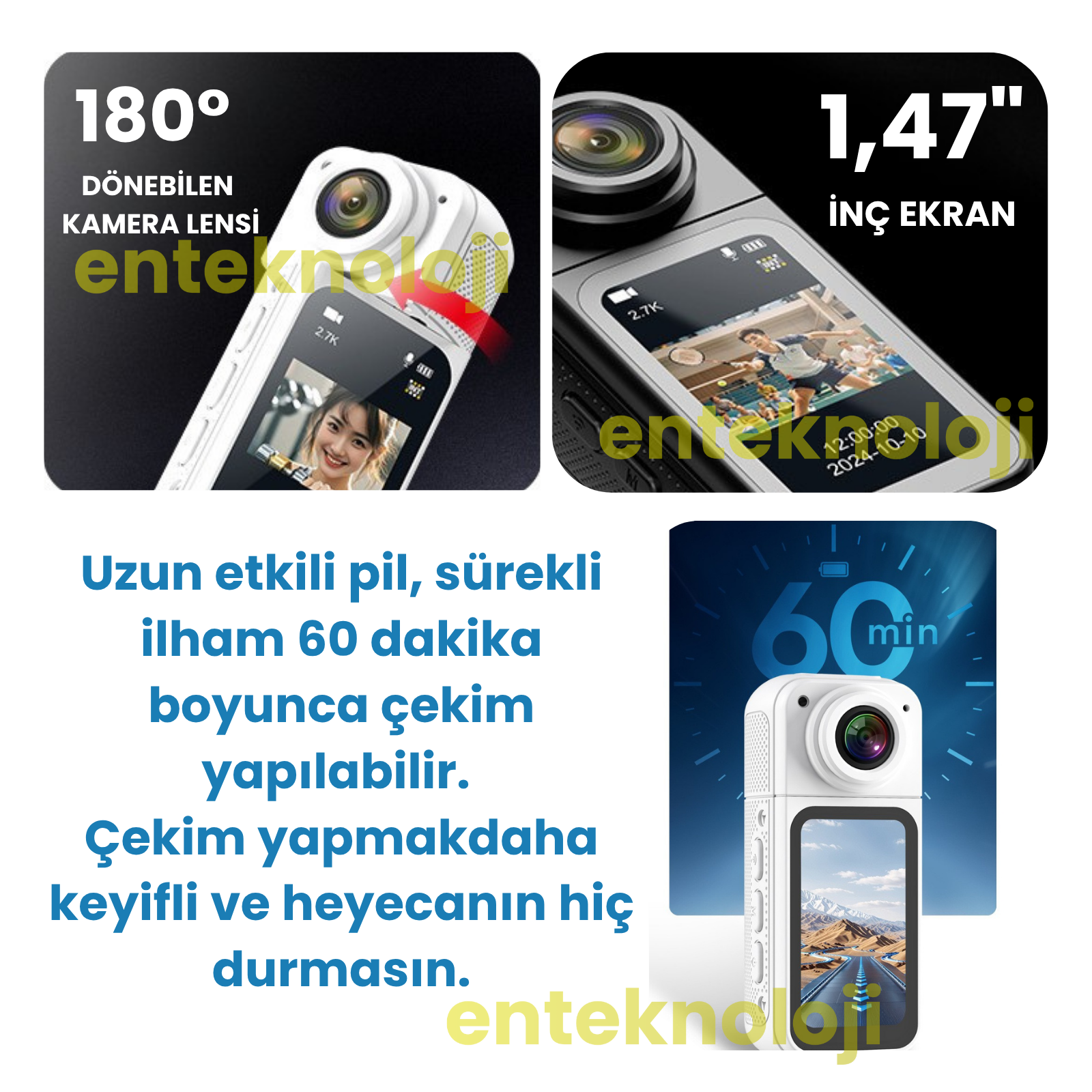 Thumb POV 1080p Aksiyon Kamerası (Manyetik Kolyeli)