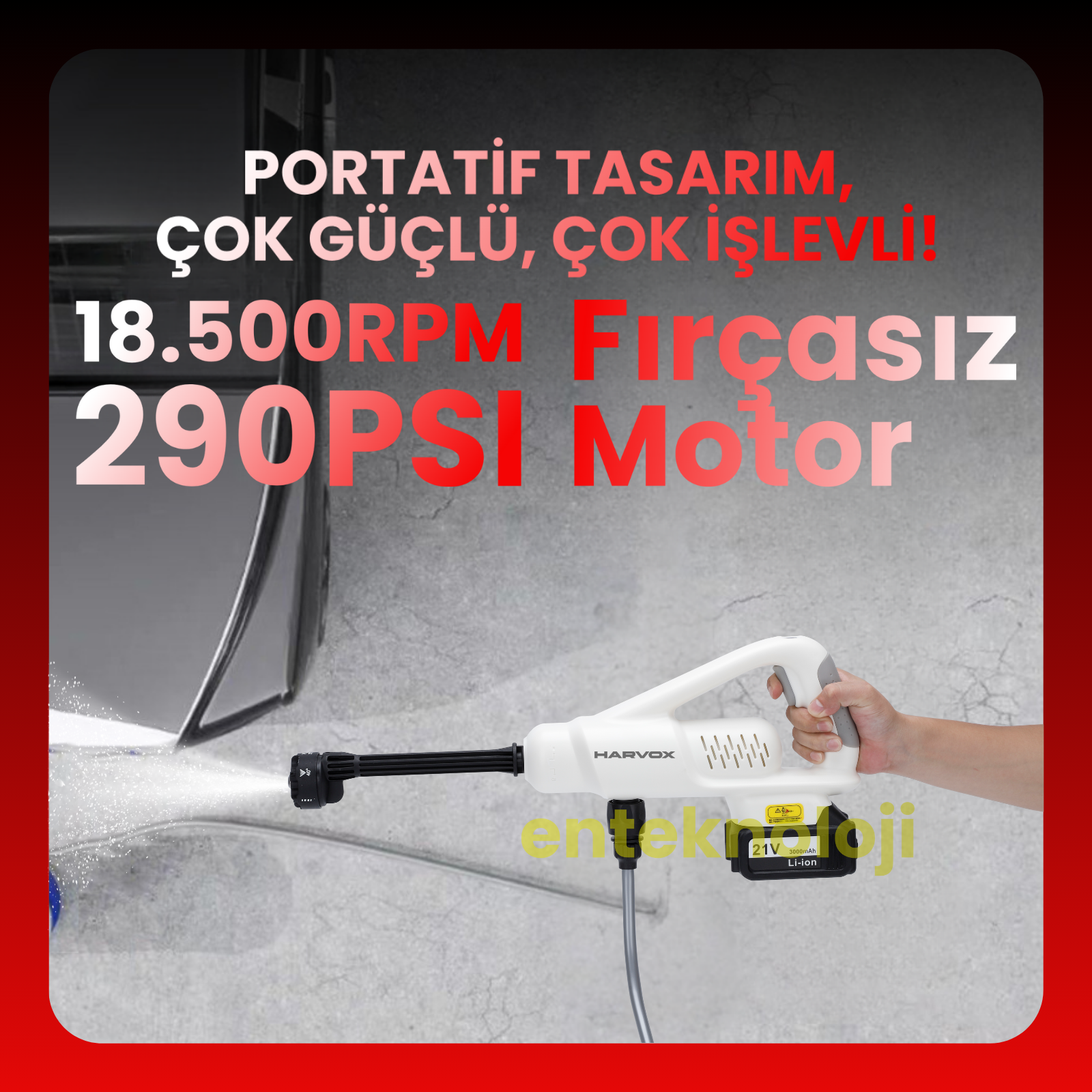Harvox HX-4000 Yüksek Basınçlı Araç Yıkama Makinesi