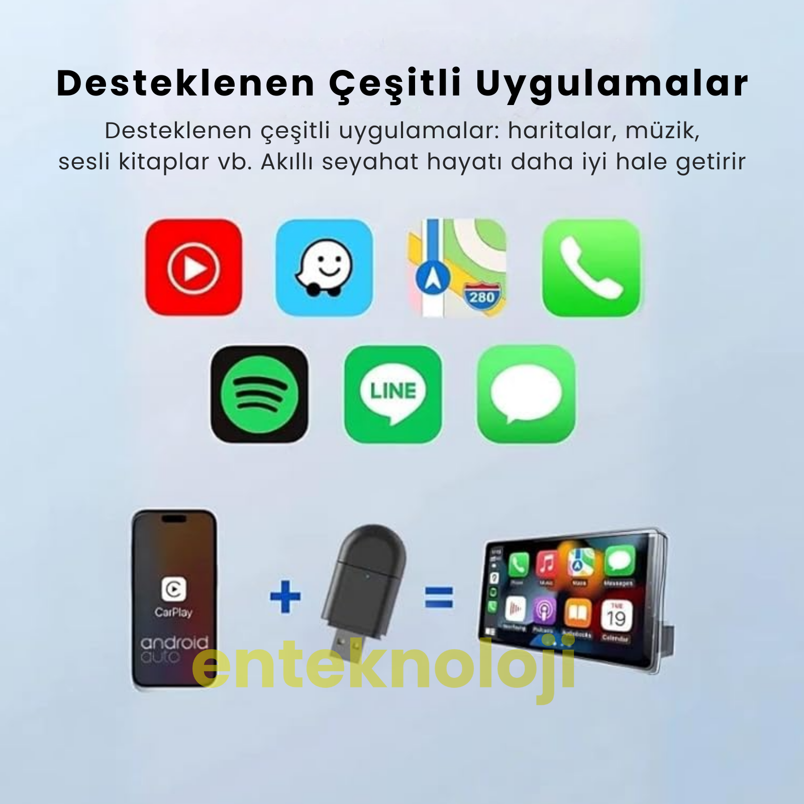 TAB06 2in1 Usb Araç İçi Carplay