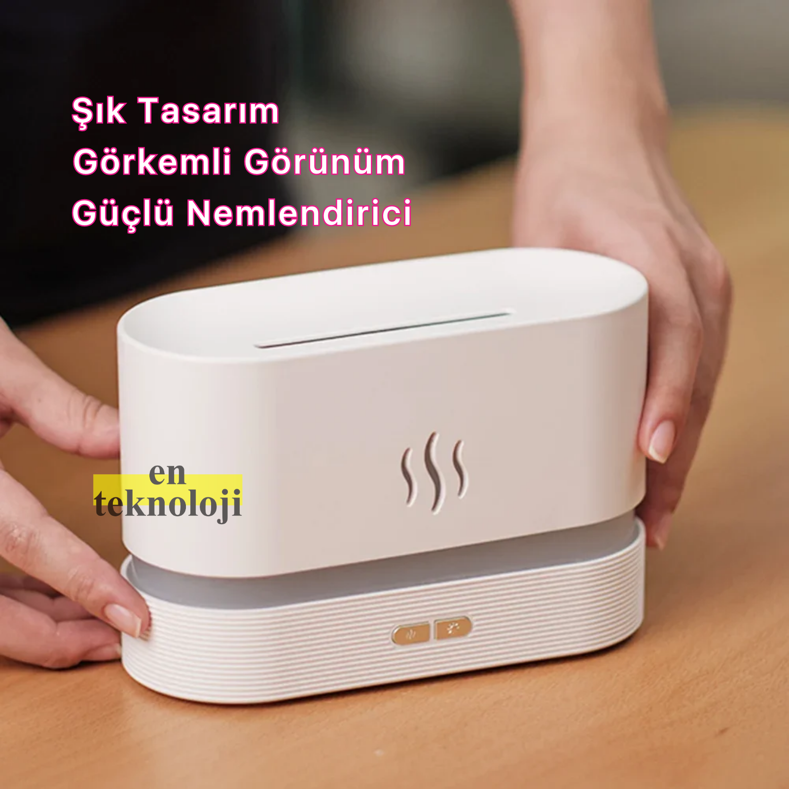 Alev Efektli Ultrasonik Hava Nemlendirici Humidifier (Mini Şömine)
