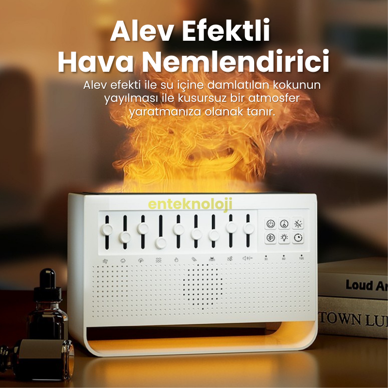 Bluetooth Hoparlörlü Doğa Sesli Hava Nemlendirici