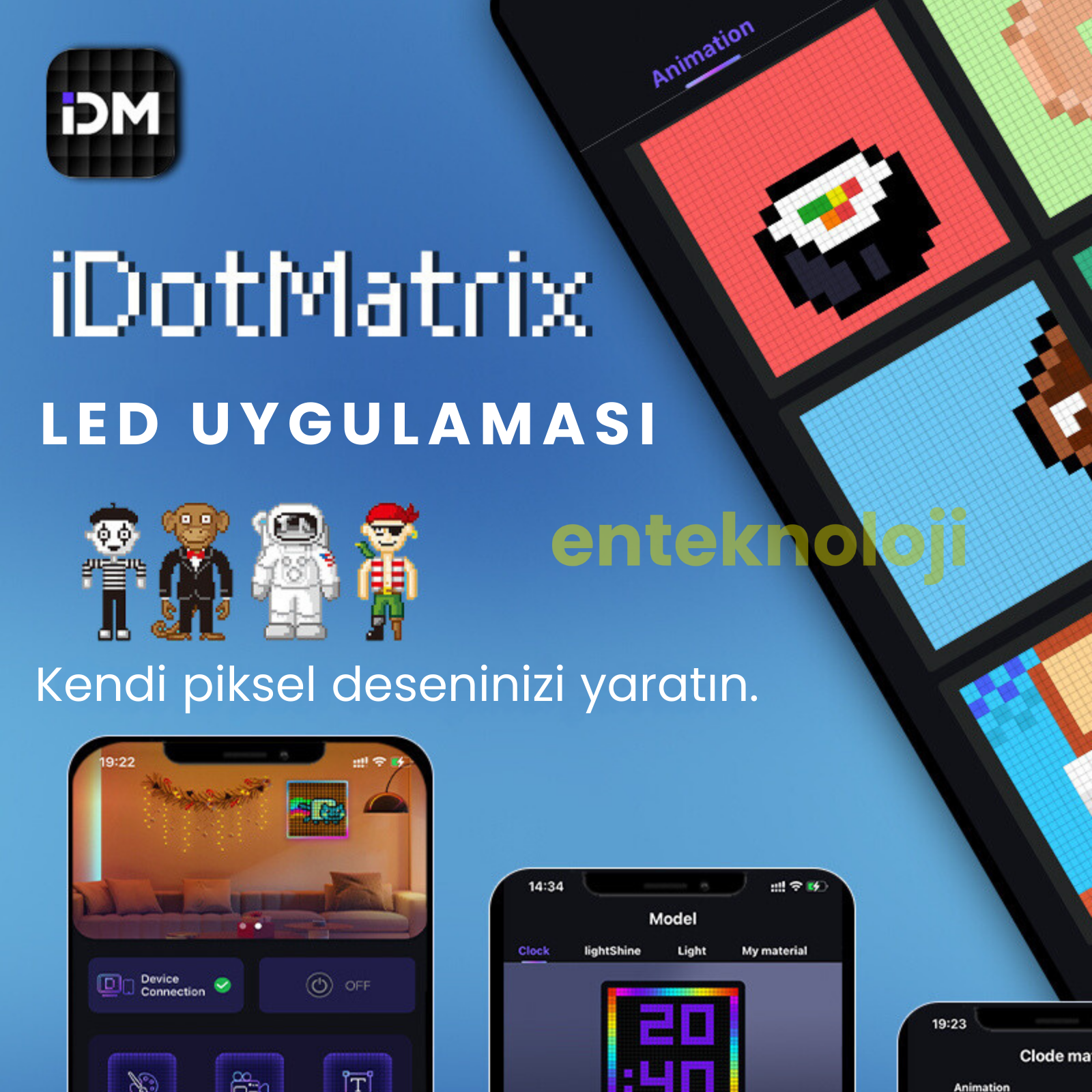 Led Pixel Tablo (20x20cm)