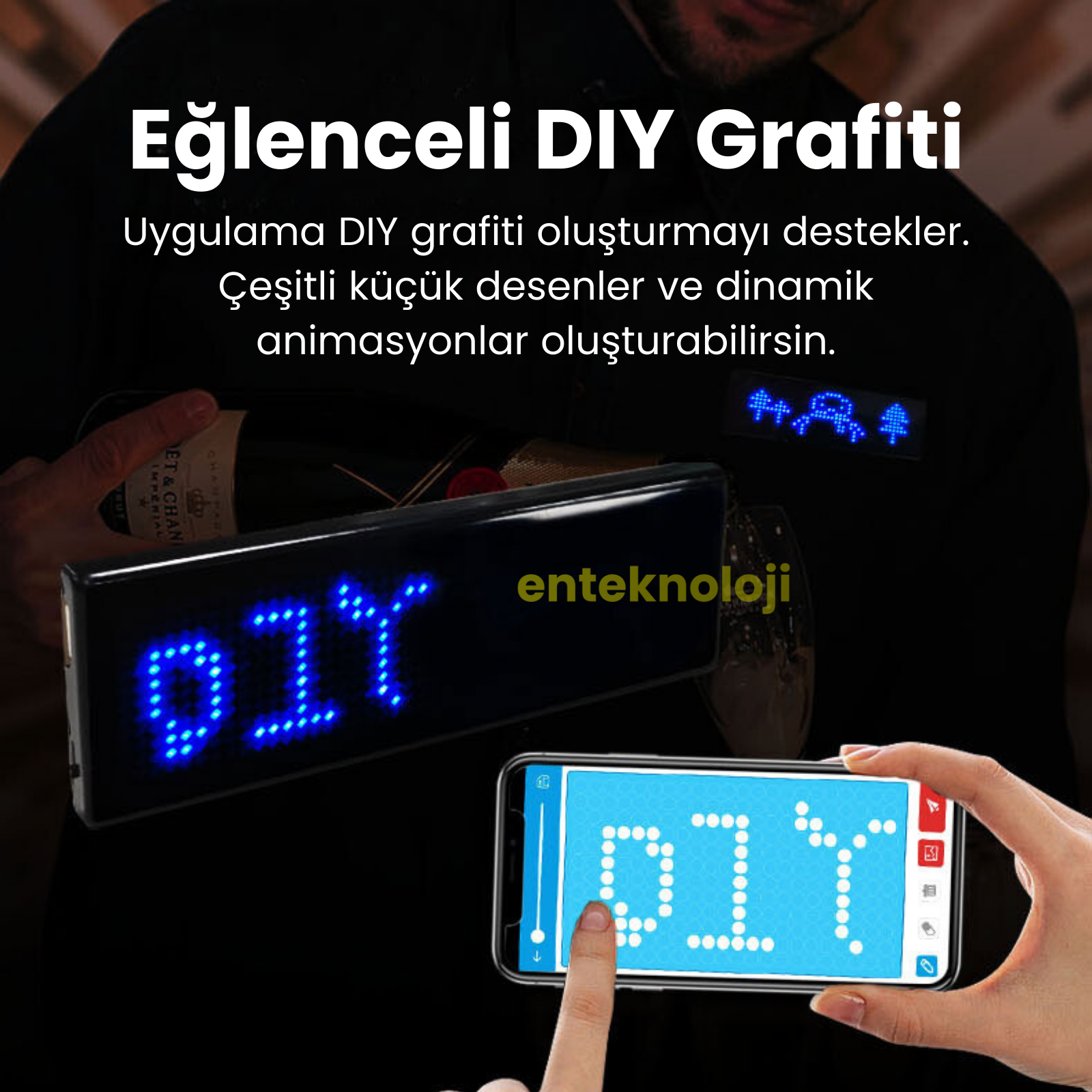 Ledli Yaka Kartı (9x3cm)