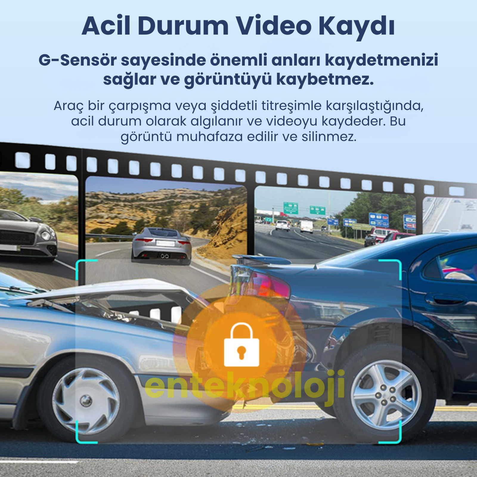 Araç İçi Hd Kamera 2 Kameralı M8-D8