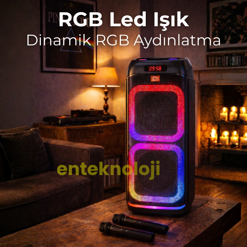 RGB Renkli Hoparlör HX-SP-H8203