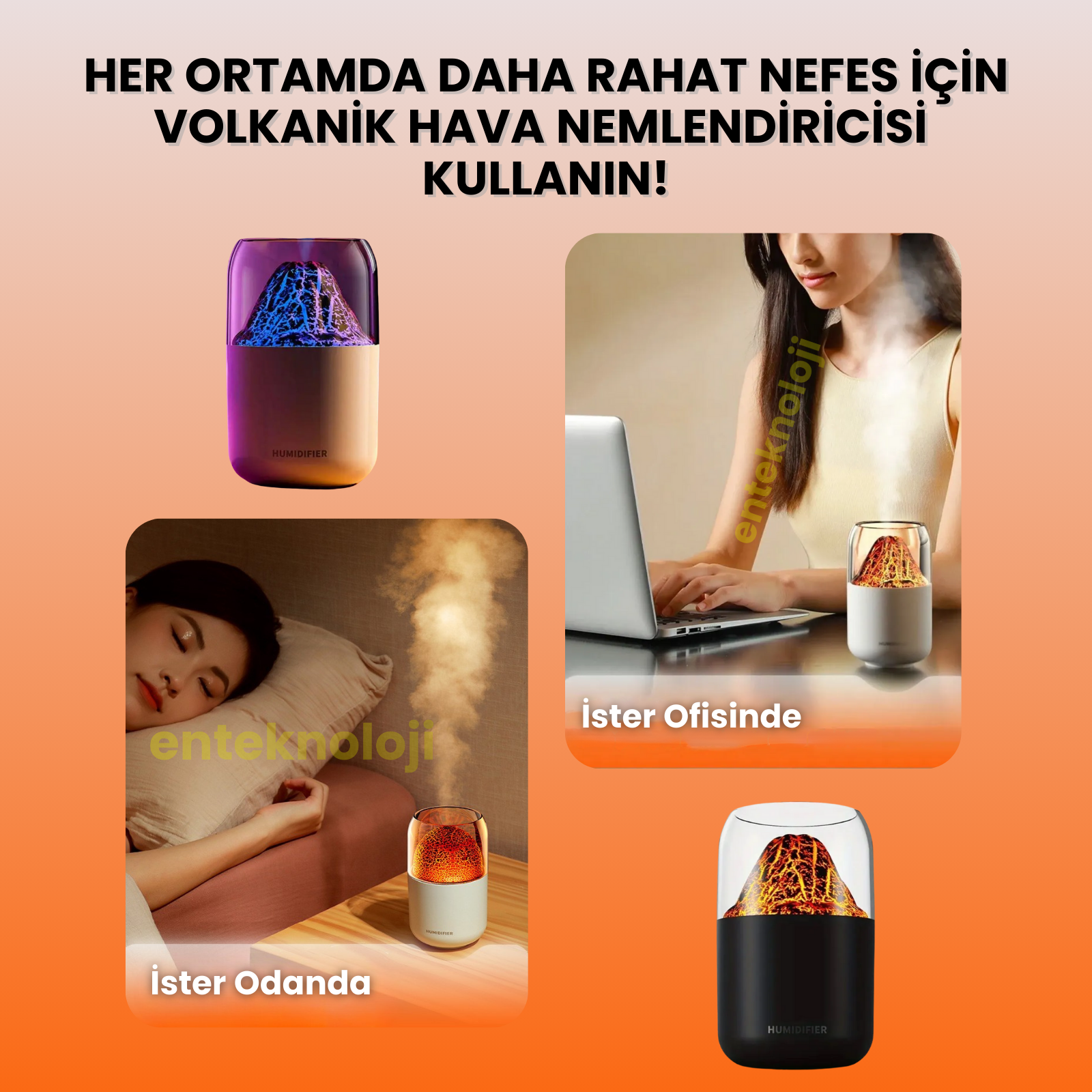 Volkanik Hava Nemlendirici Humidifier