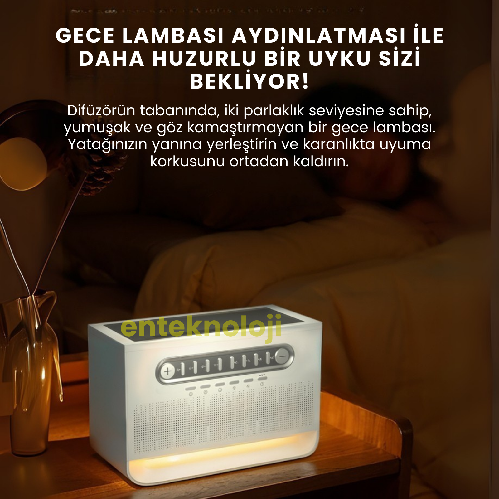 8 Farklı Doğa Sesli Hava Nemlendirici Bluetooth Hoparlör