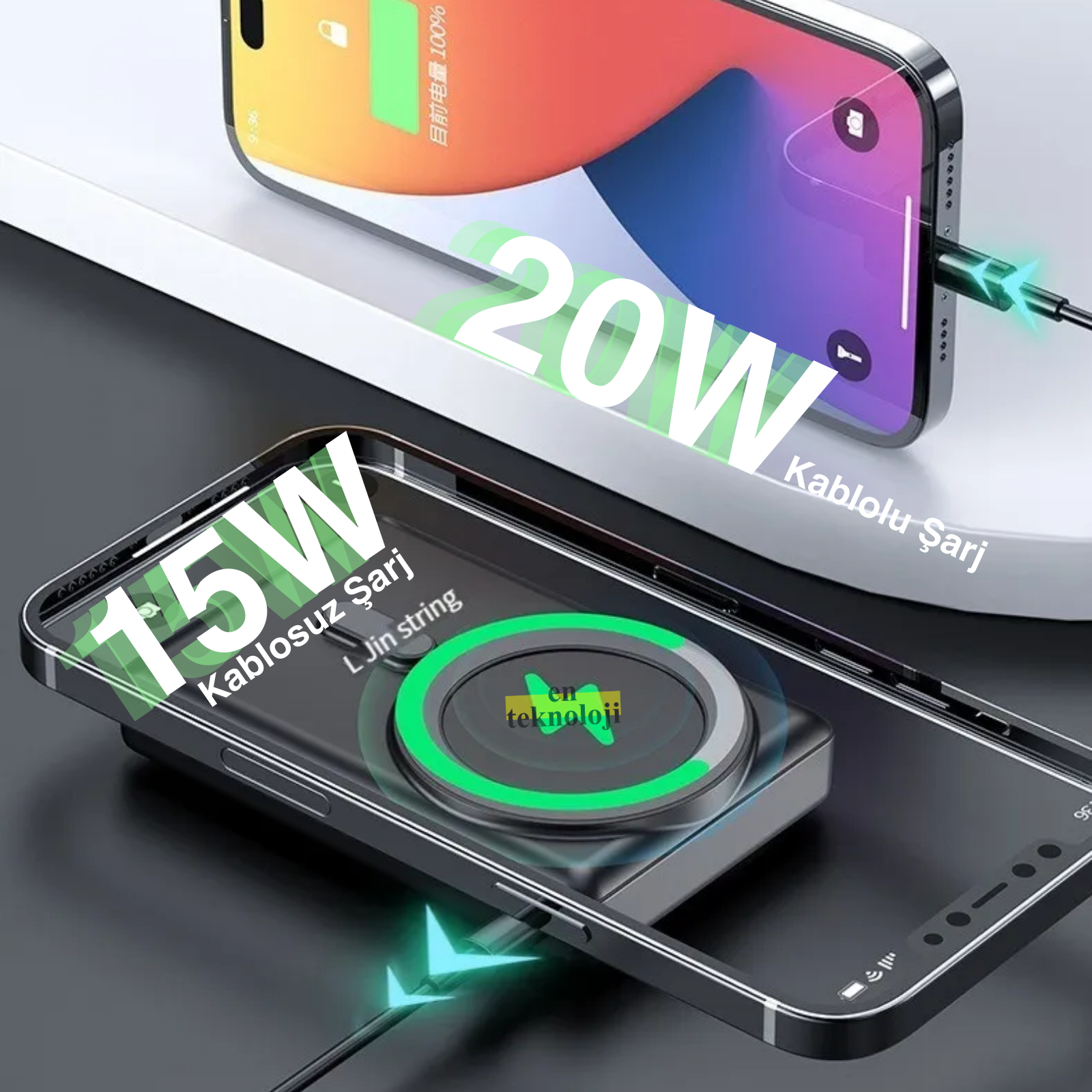 3 in 1 SY-66 Wireless Powerbank (Hızlı Şarj)