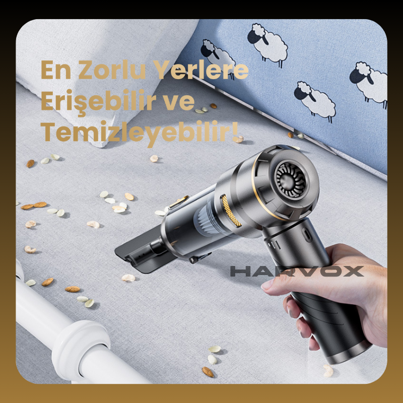 Harvox Araç İçi Süpürgesi HXVC-002 (Kahverengi - Siyah)