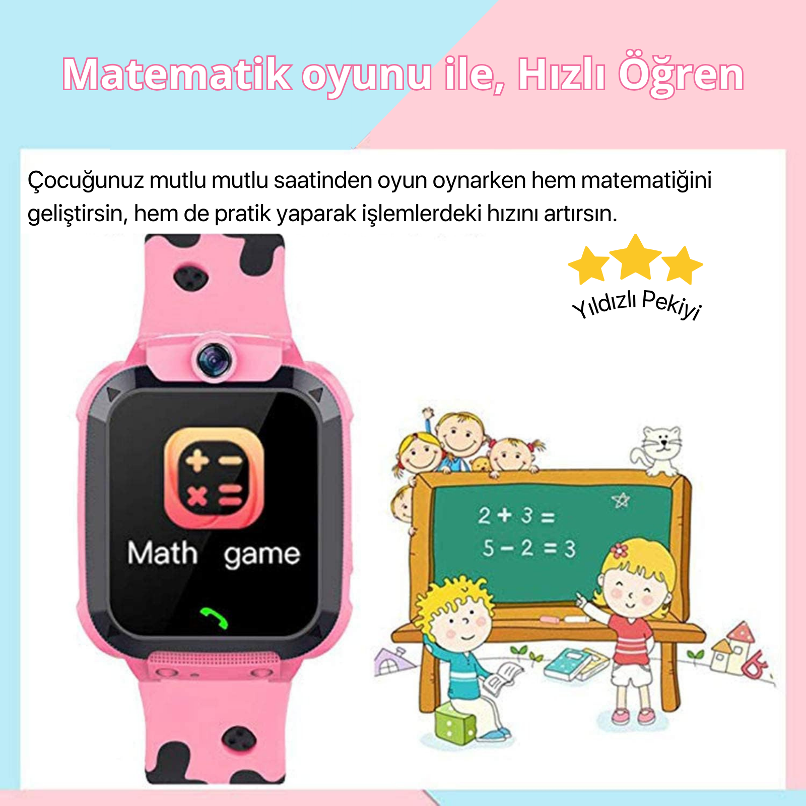 Sim Kartlı DH8 Akıllı Çocuk Saati Konum-Arama-Kamera Özellikli