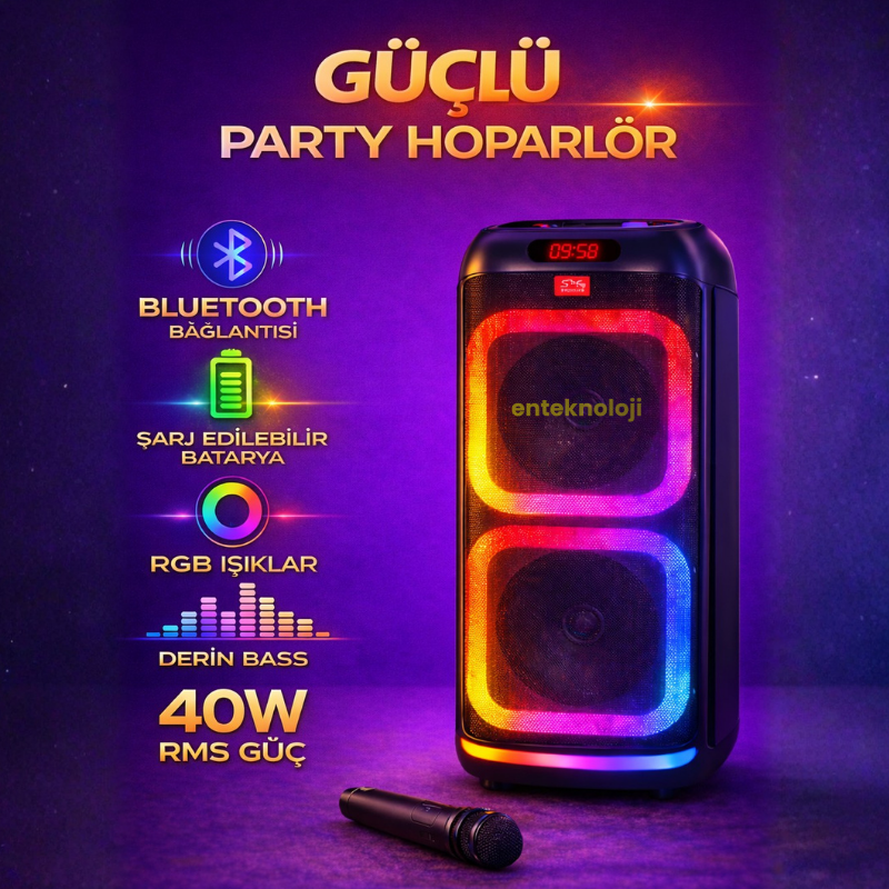 RGB Renkli Hoparlör HX-SP-H8203