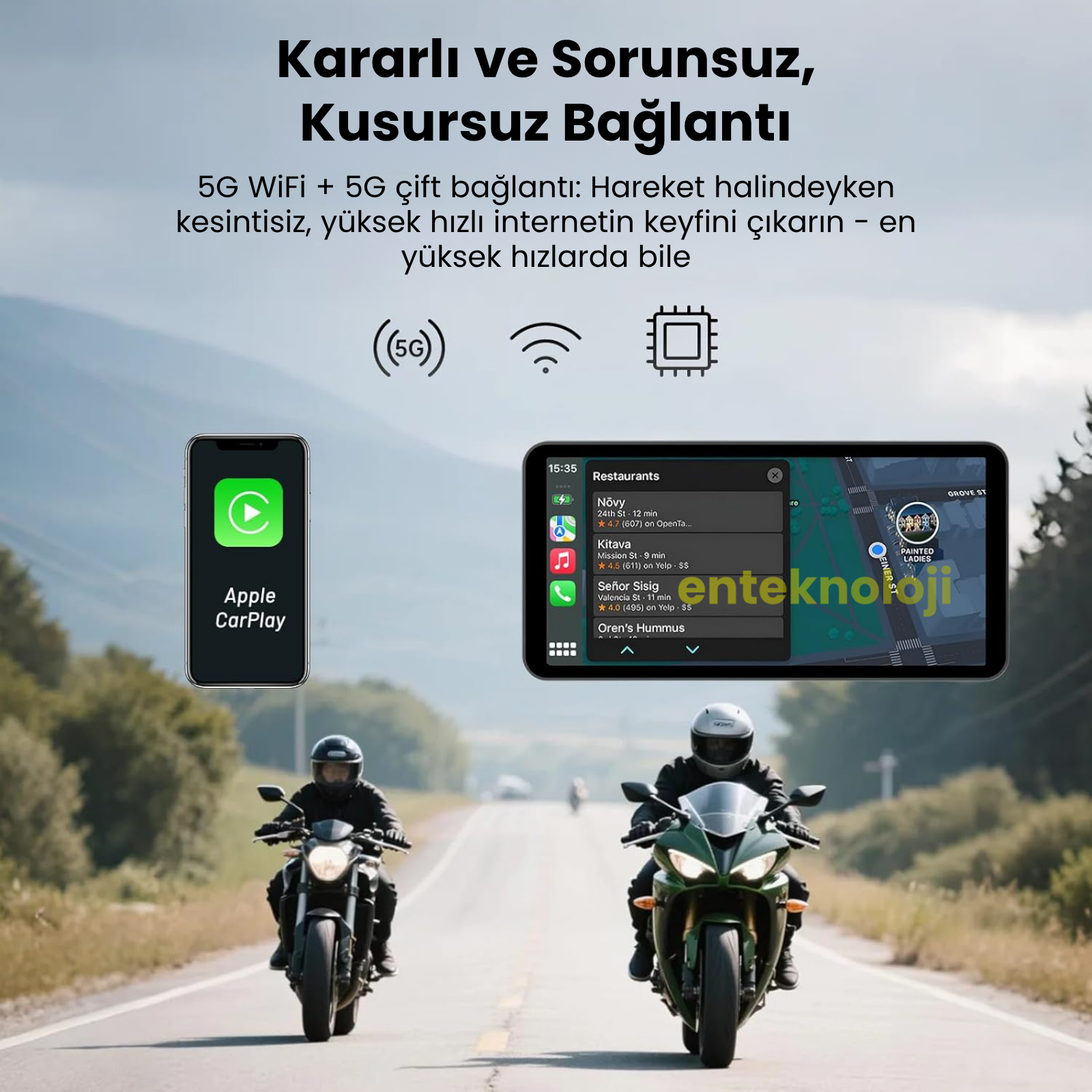 Motosiklet Carplay (6inç Ekran)