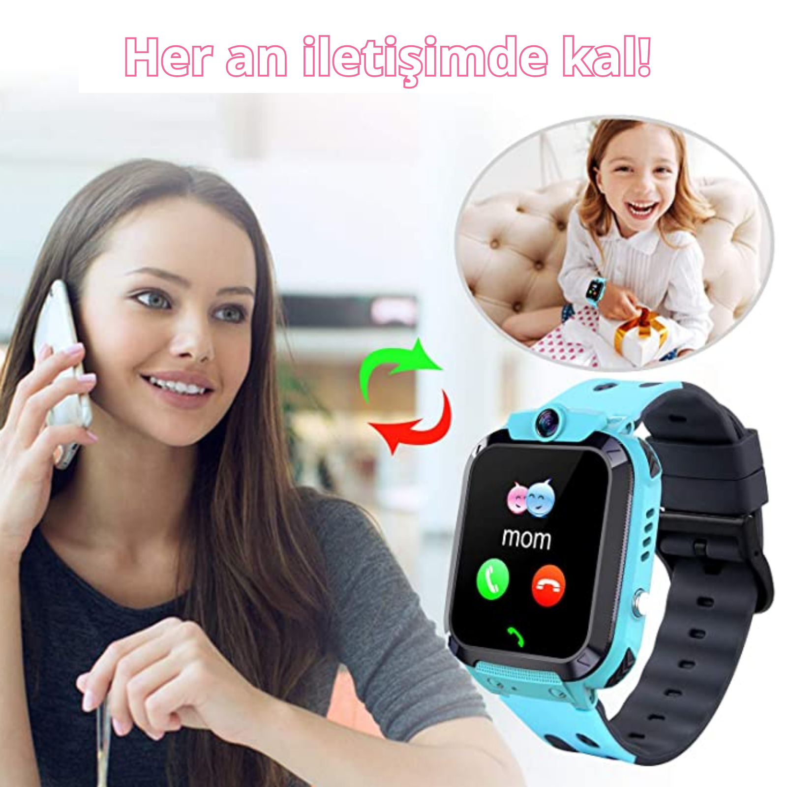 Sim Kartlı DH8 Akıllı Çocuk Saati Konum-Arama-Kamera Özellikli