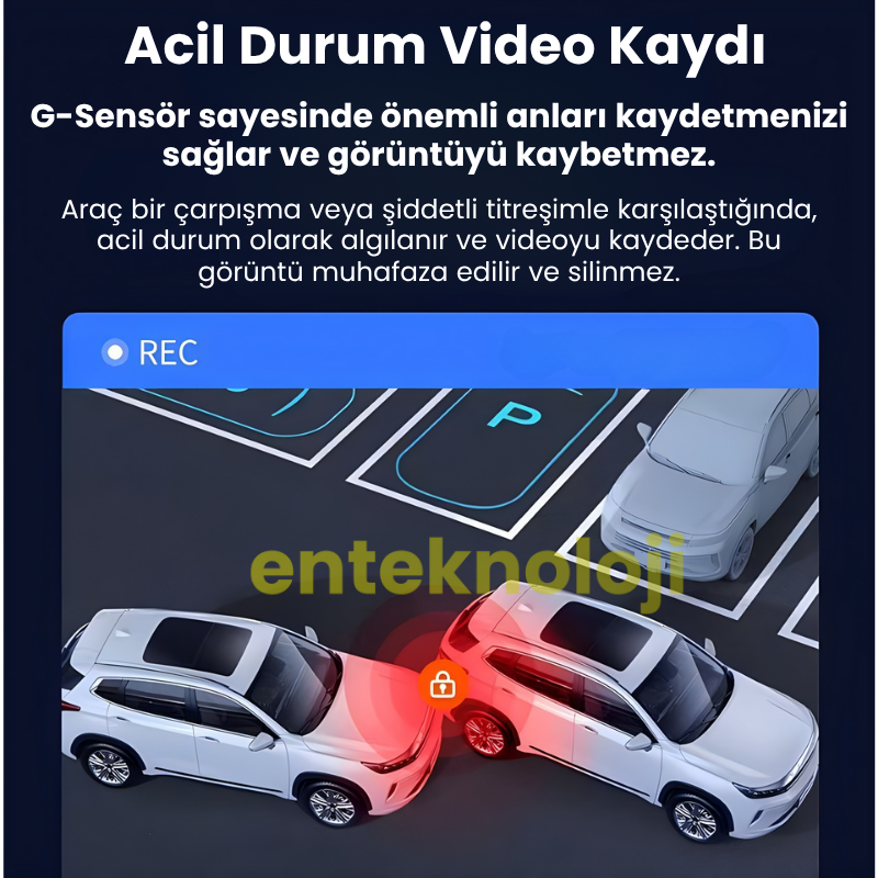 Araç İçi Hd Kamera 4 Kameralı Y13 (Arka Görüş Kamerası Hediye)