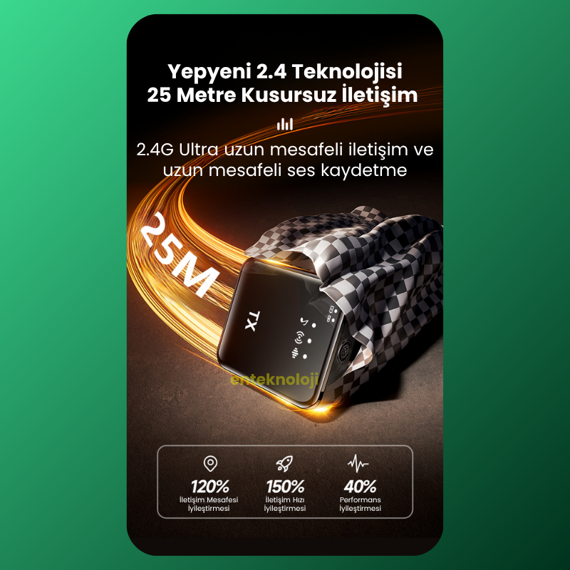 Kablosuz Tüylü Yaka Mikrofonu Wireless Şarj Kutulu F15-2