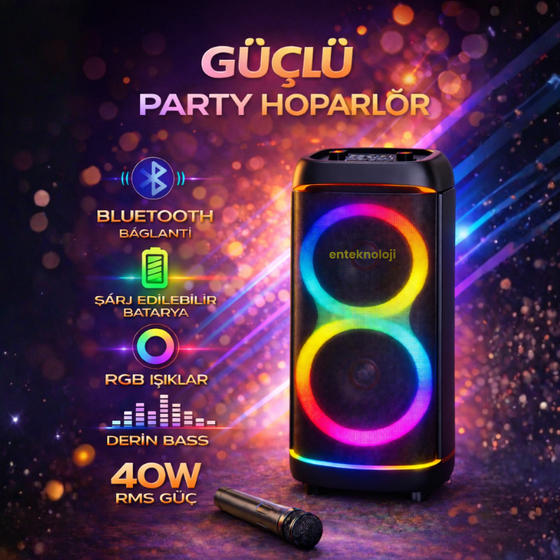 RGB Renkli Hoparlör HX-SP-H8202