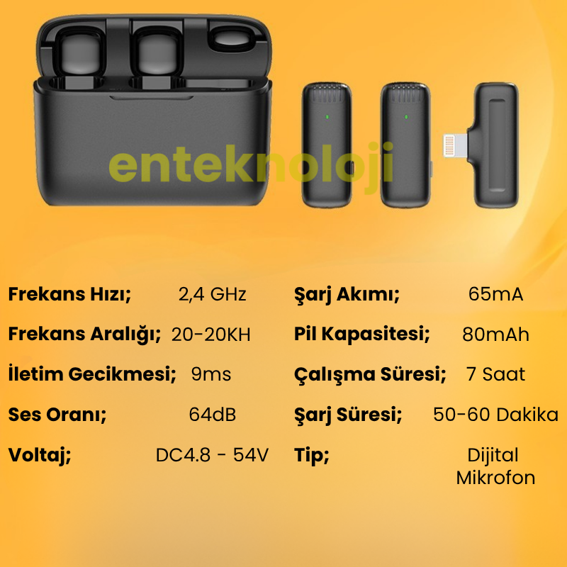 J13 Kablosuz Yaka Mikrofonu