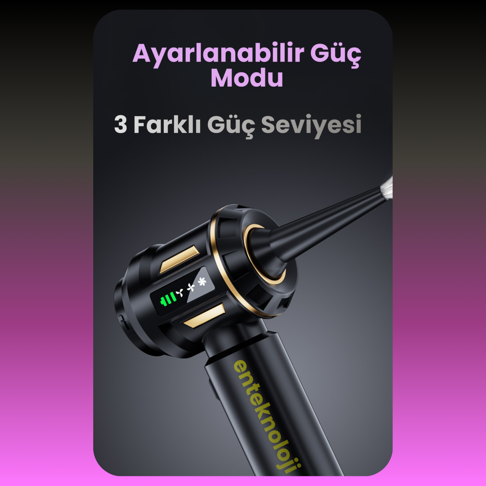 Harvox Araç İçi Süpürgesi HXVC-003 (Gri - Mor)