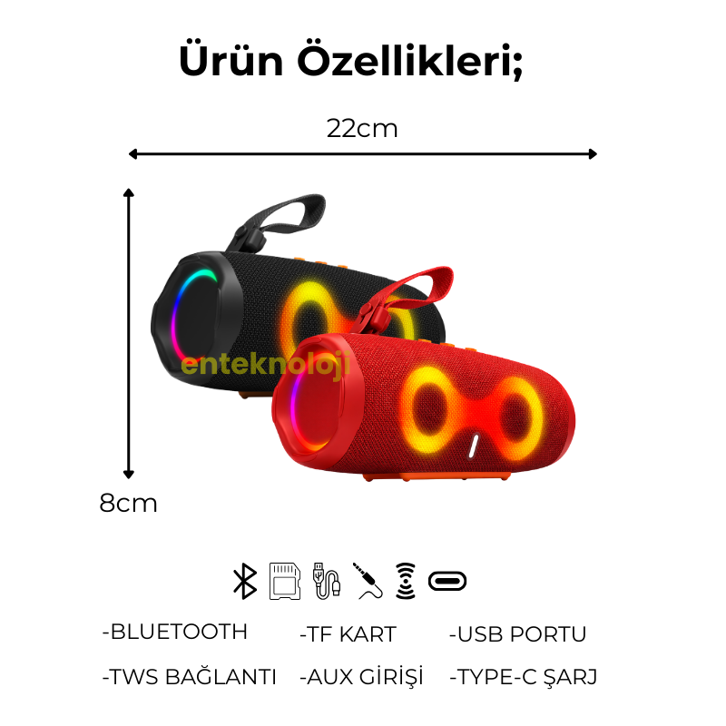 Roller Bluetooth Hoparlör HX-SP-C6
