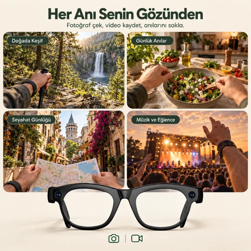 Akıllı Kameralı Güneş Gözlüğü HK-01