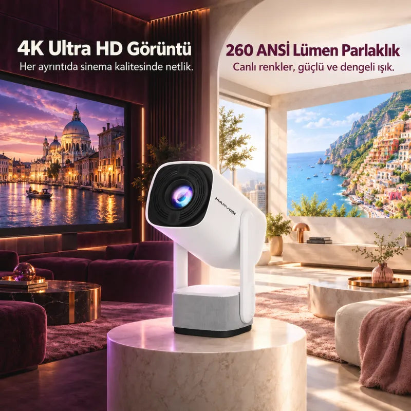 Harvox Power Pro+ Taşınabilir Powerbankli Projeksiyon Cihazı