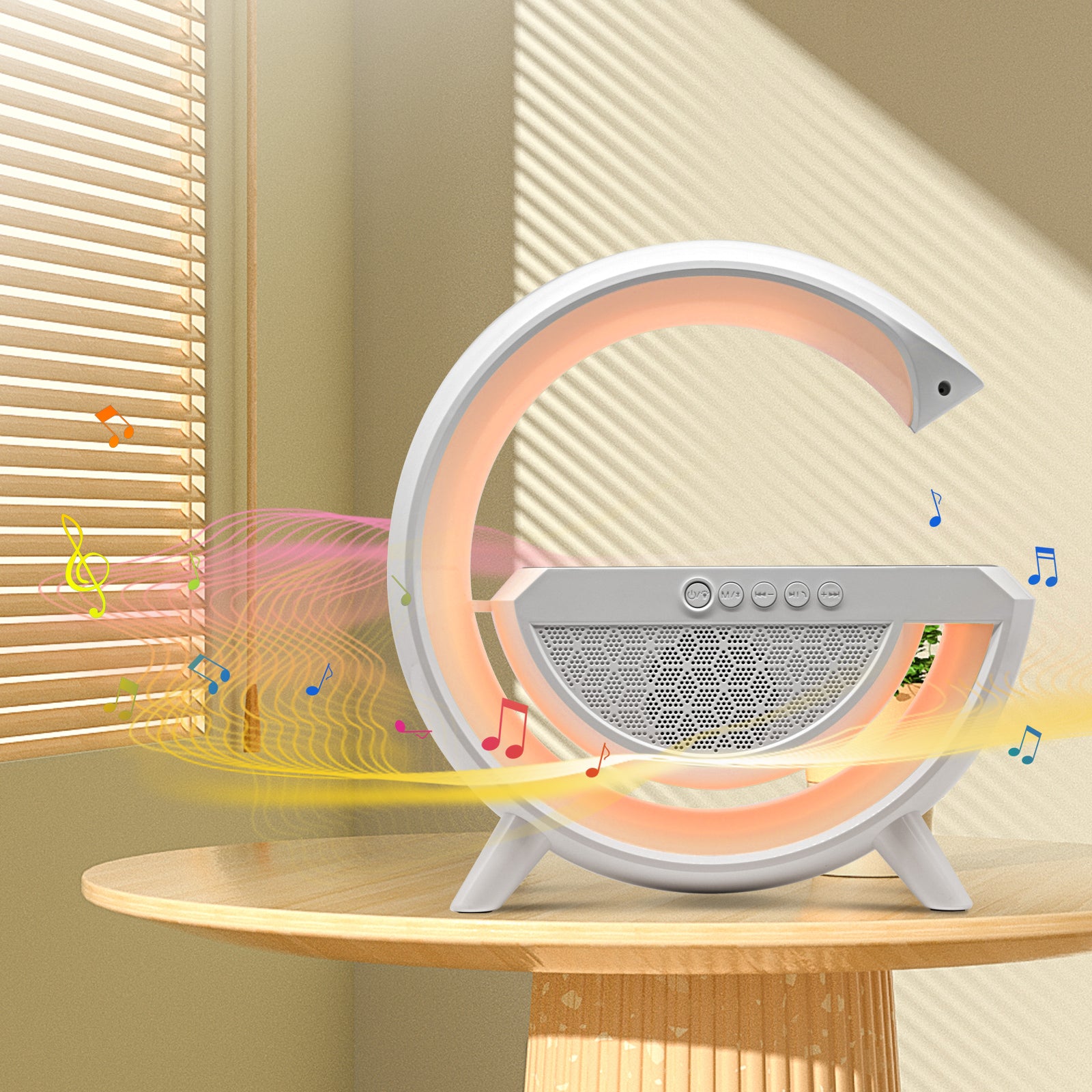 Wireless Şarj Özellikli LED Bluetooth Hoparlör
