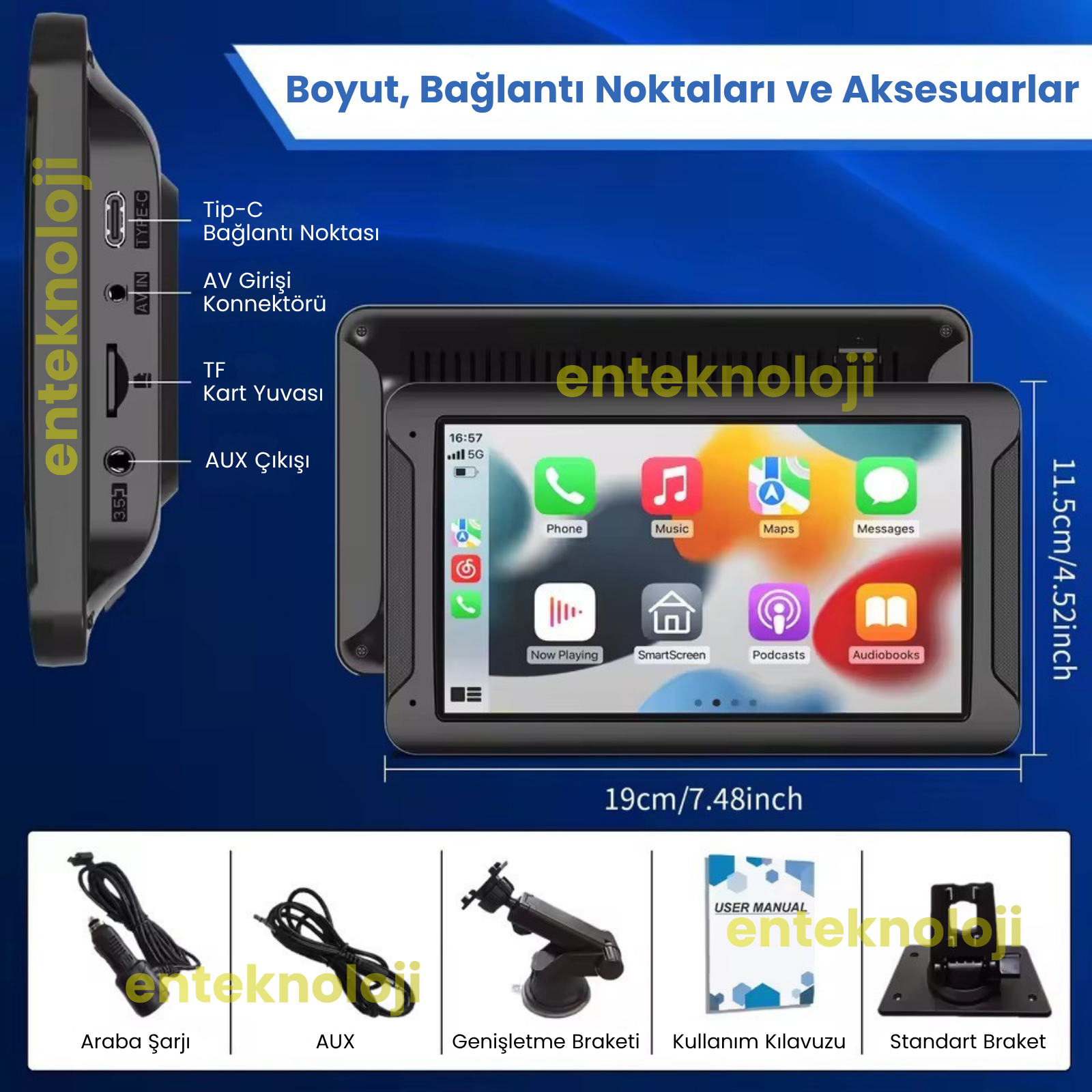 X2 Ekranlı Araç İçi Carplay