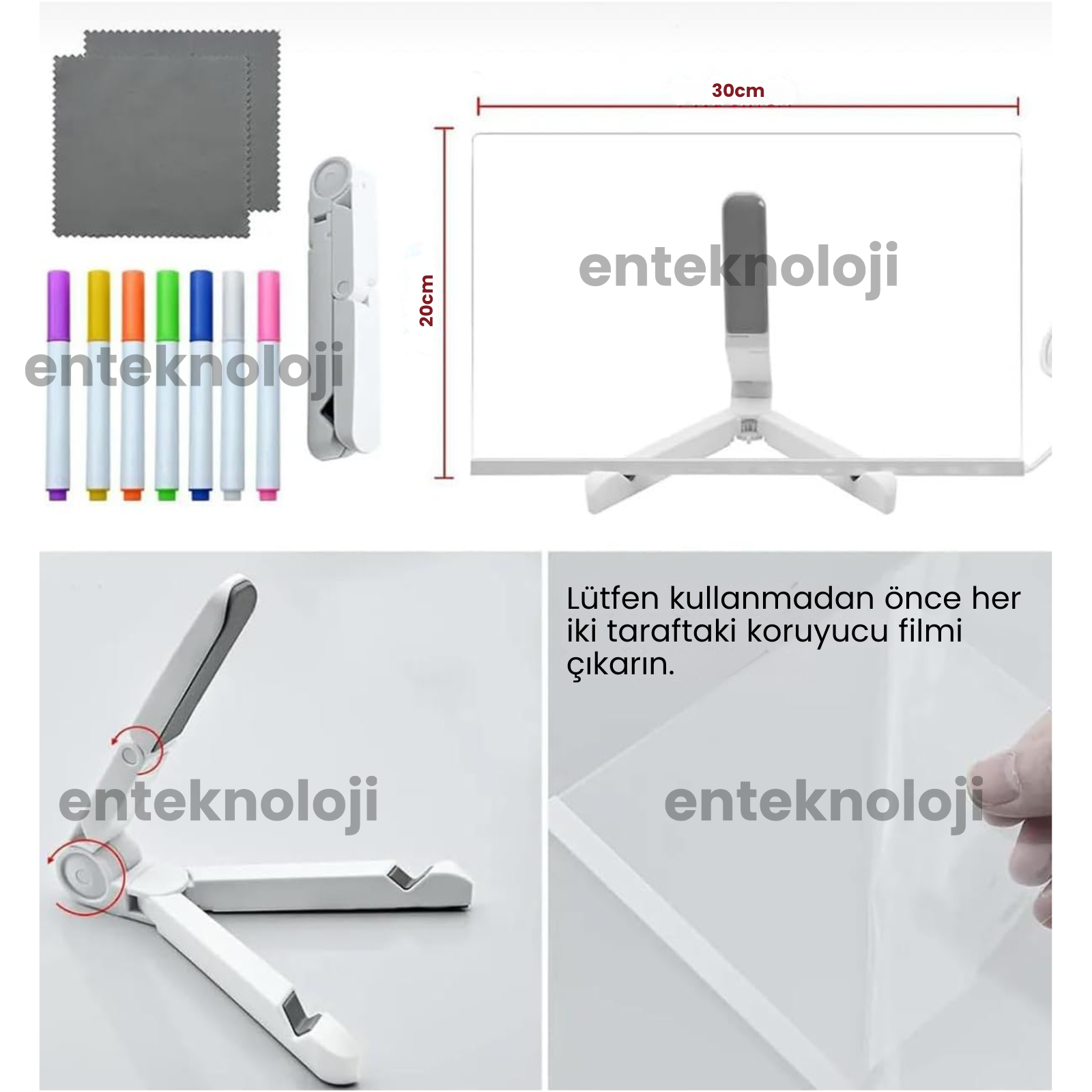 Led Işıklı Çizim Tahtası (30x20cm)