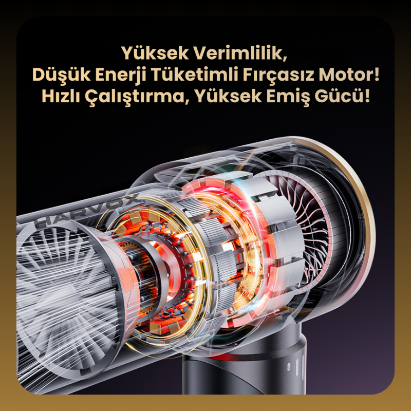 Harvox Araç İçi Süpürgesi HXVC-002 (Kahverengi - Siyah)