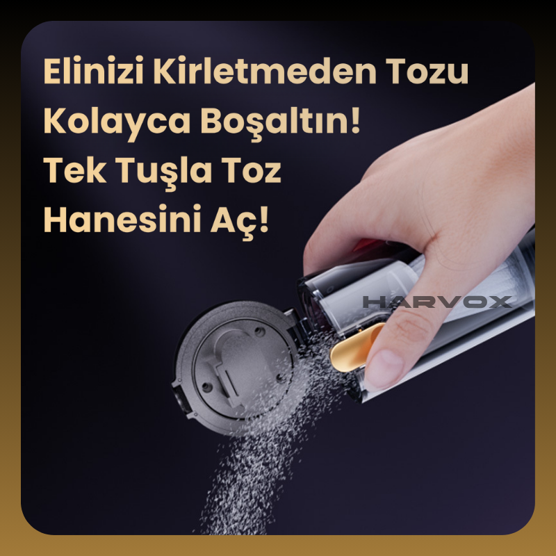 Harvox Araç İçi Süpürgesi HXVC-002 (Kahverengi - Siyah)