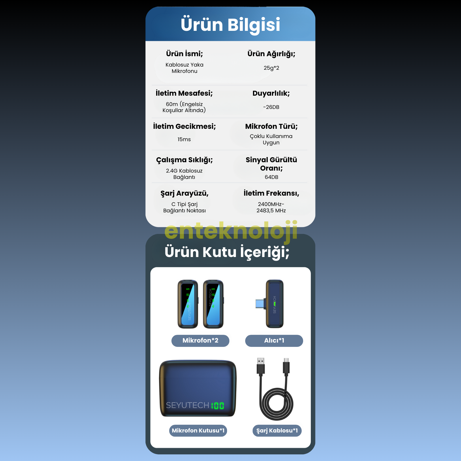 Kablosuz Yaka Mikrofonu Wireless Şarj Kutulu SX-6