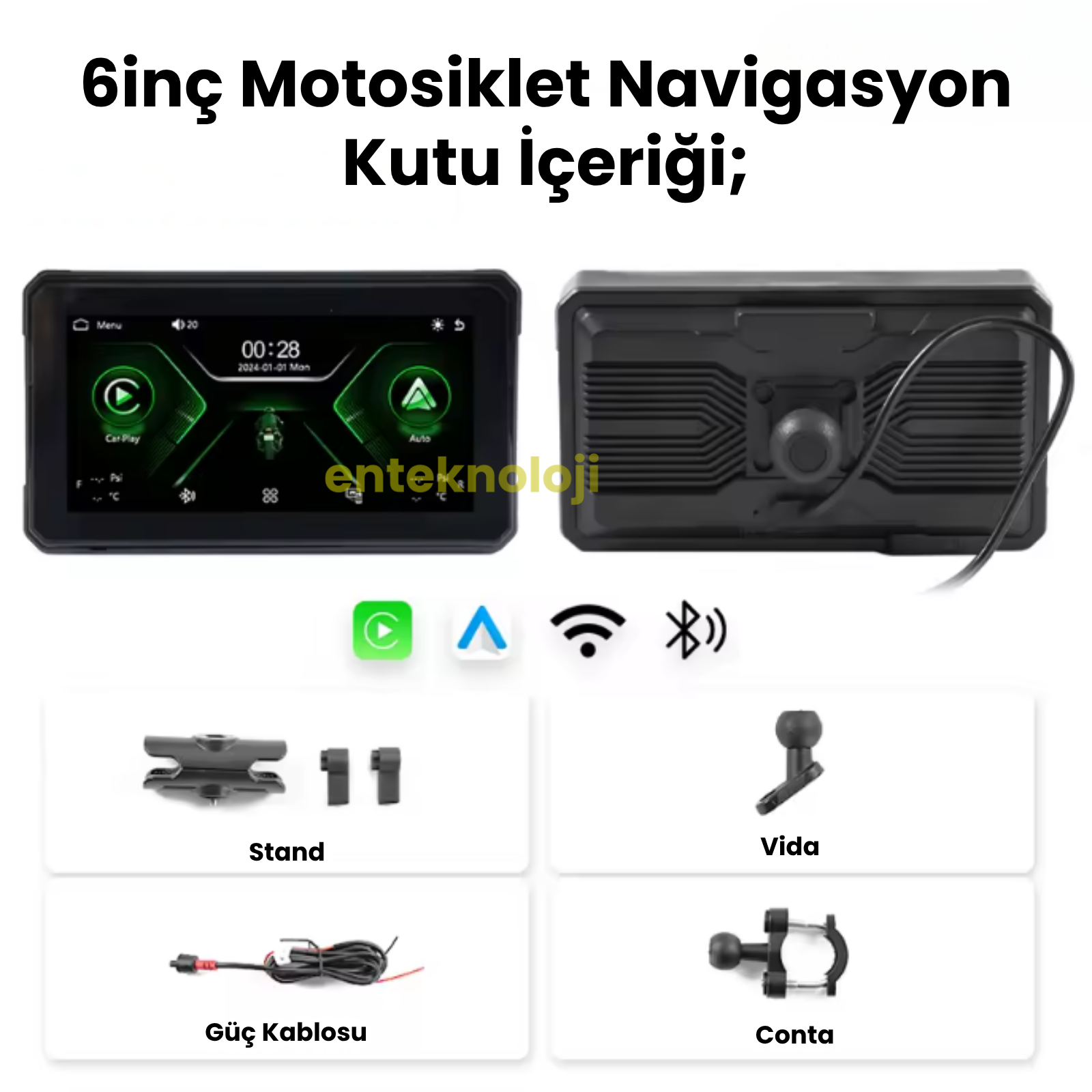 Motosiklet Carplay (6inç Ekran)
