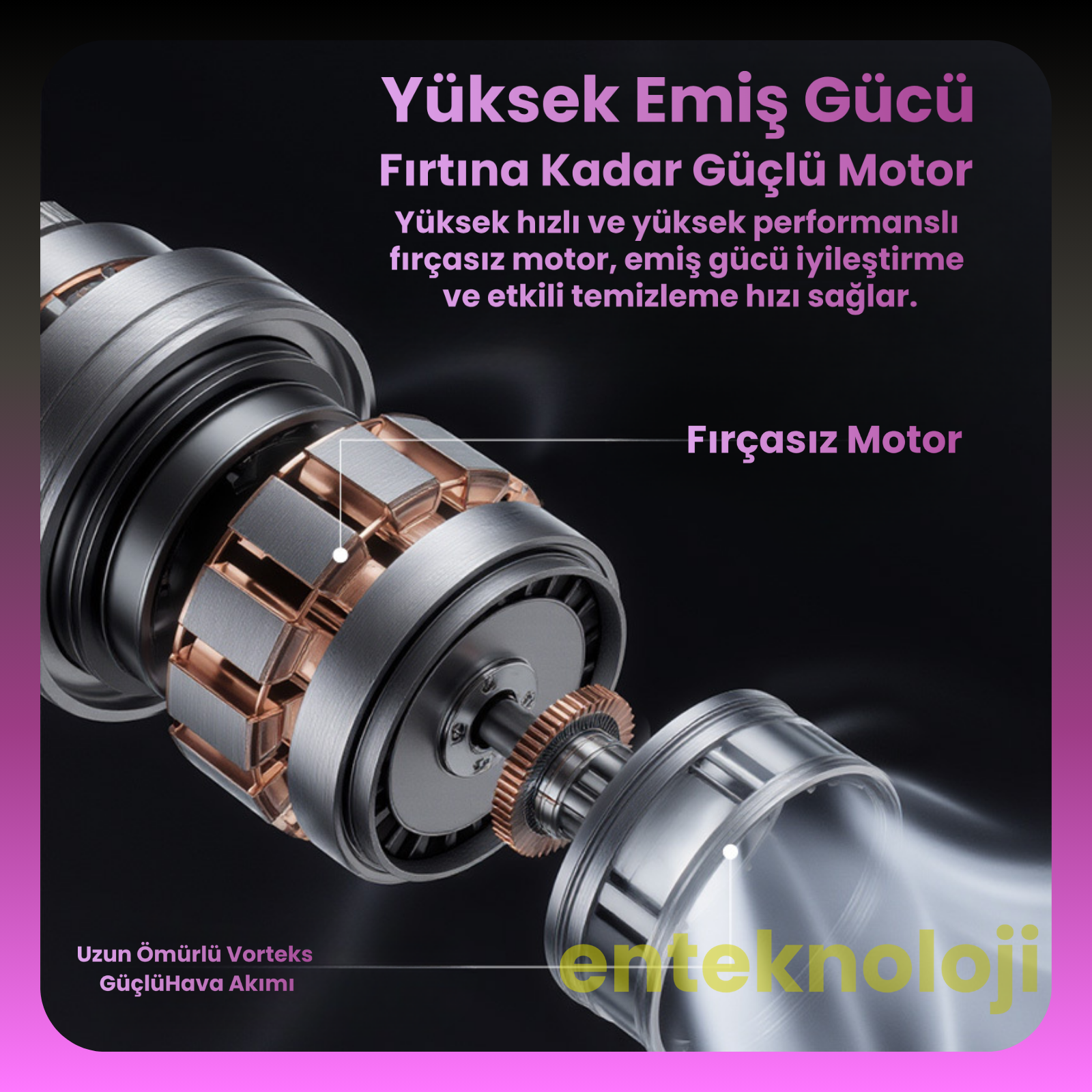 Harvox Araç İçi Süpürgesi HXVC-003 (Gri - Mor)